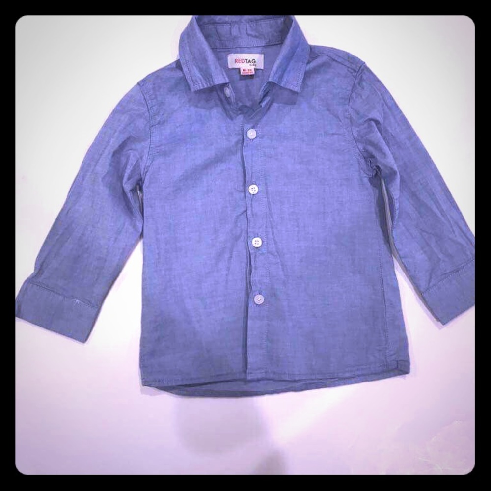 T shirt kids boys long sleeve Size 6-12 month Blue